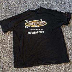 XL Skidoo black T-Shirt with yellow graphics EUC